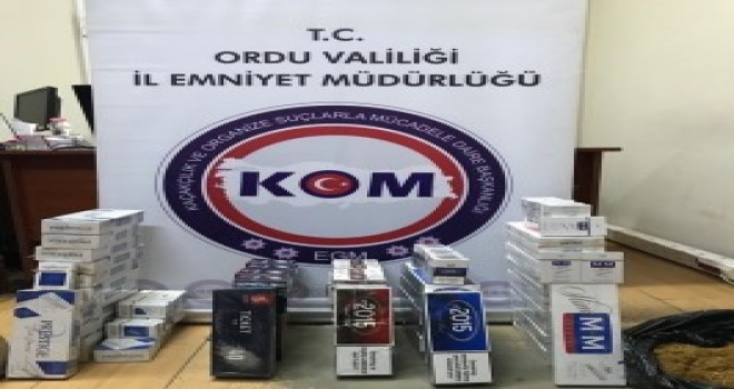Ordu'da Gümrük Kaçağı Sigara Ele Geçirildi