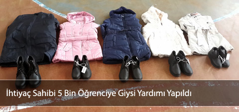 İhtiyaç Sahibi 5 Bin Öğrenciye Giysi Yardımı Yapıldı