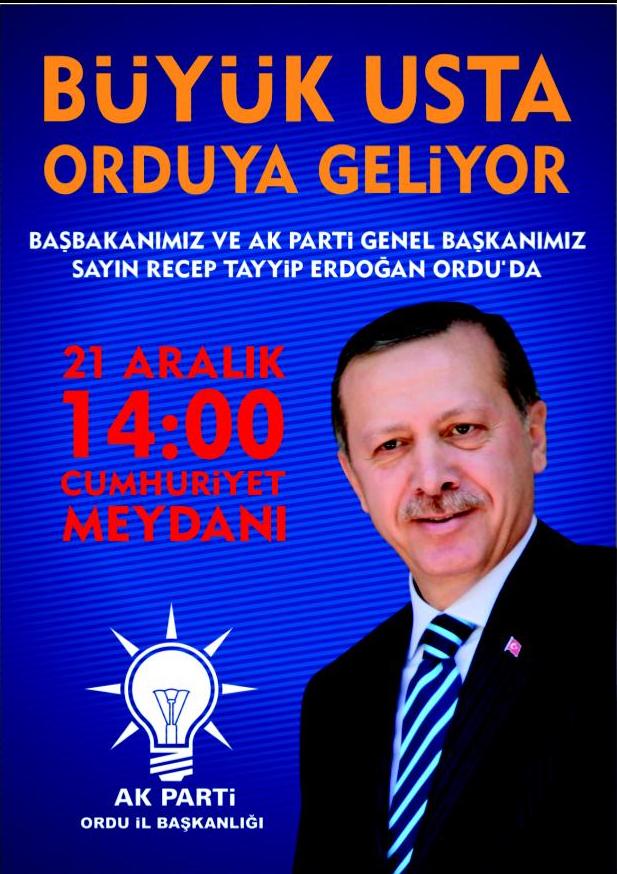 Başbakan&#8217;ın Ordu Programı Belli Oldu