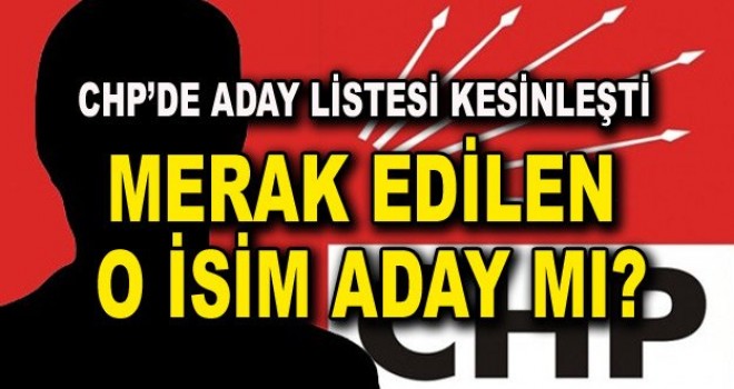 CHP listesinde sürpriz ?