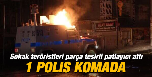 Okmeydanı nda polise patlayıcı attılar: 9 yaralı